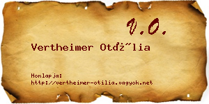 Vertheimer Otília névjegykártya